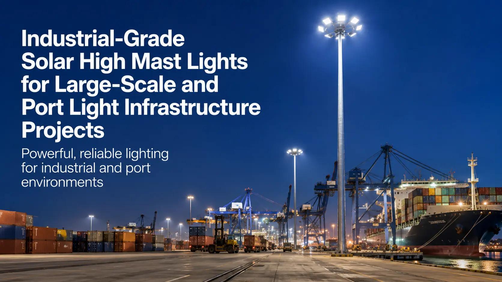 Industrial Grade Solar High Mast Lights