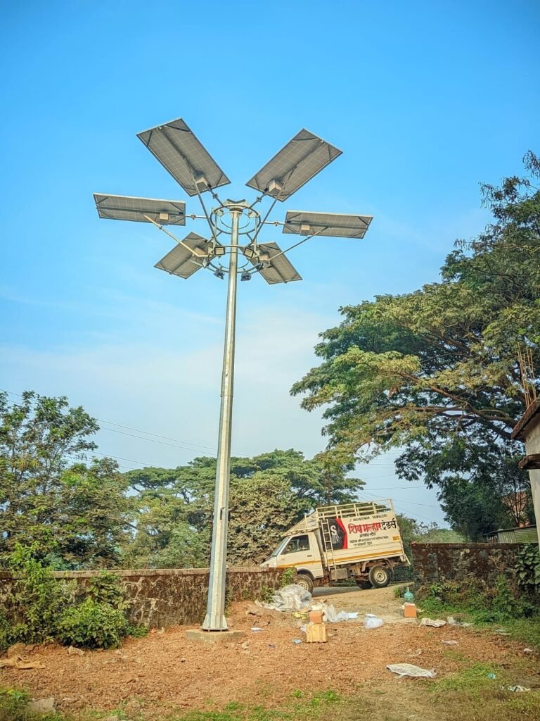 Solar high mast light
