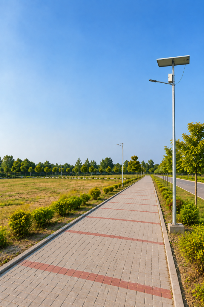 our projects | solar street light installation